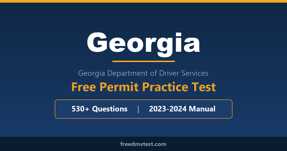 Georgia State Testing Free Georgia Permit Practice Test 2026 | DDS
