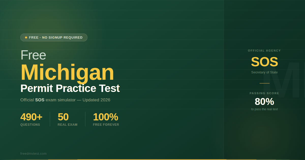 Michigan Test How to Pass the Michigan SOS Written Test 2026
