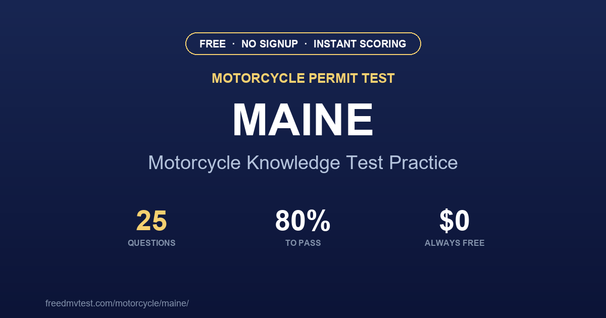 Maine Motorcycle Endorsement 2026 — How to Add to Your License ...
