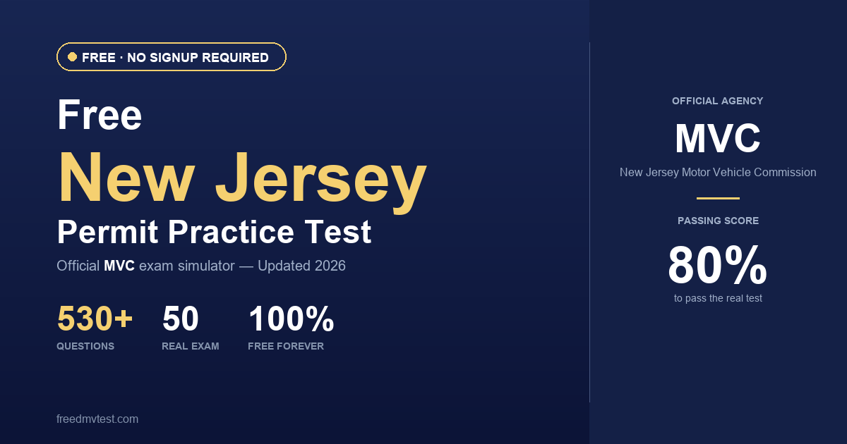 New Jersey MVC Test Cheat Sheet 2026 | Key Numbers